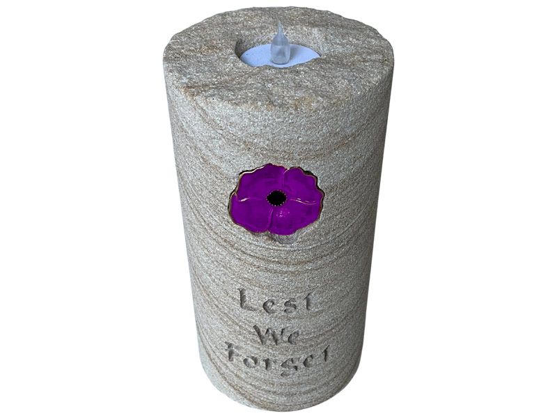 Eternal Remembrance Candle - Purple Poppy