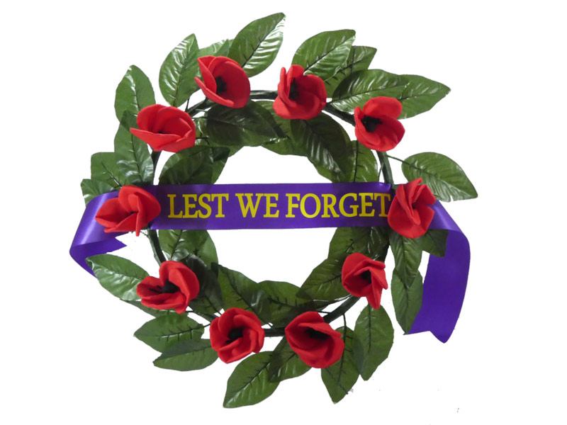Remembrance Wreath - Red Poppy